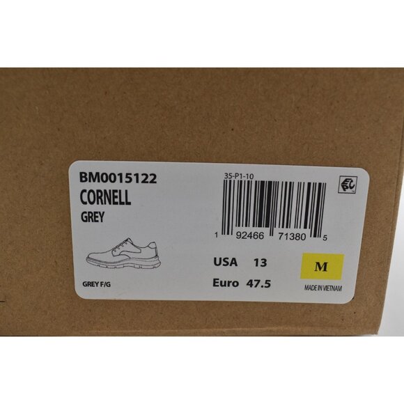 Born Men Size 13 Cornell Grey Full Grain Leather Lace Up Casual Sneakers Shoes - Picture 11 of 11